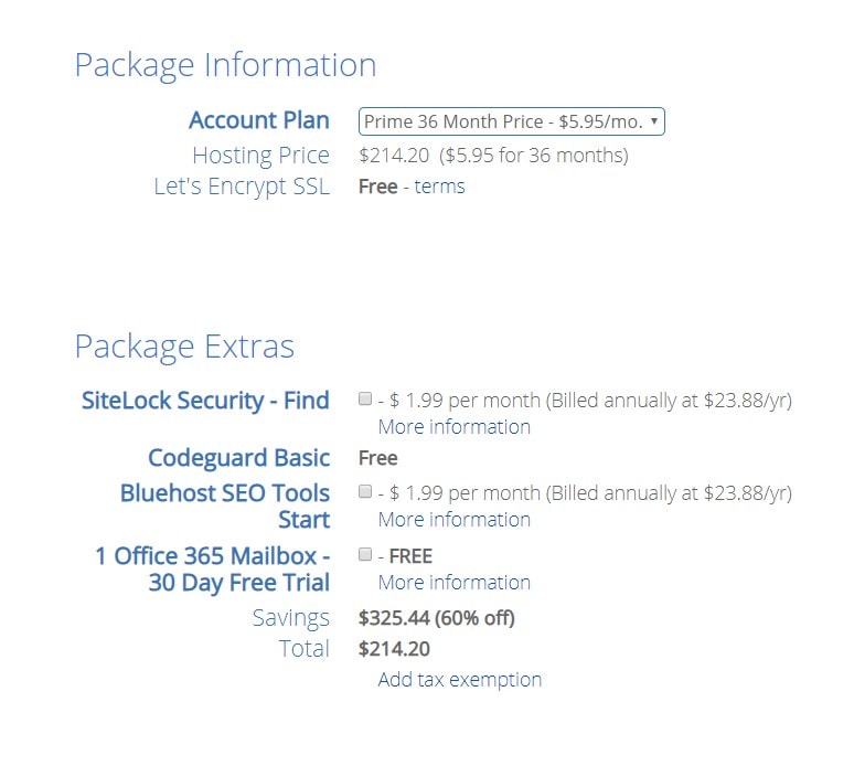 Bluehost Addons
