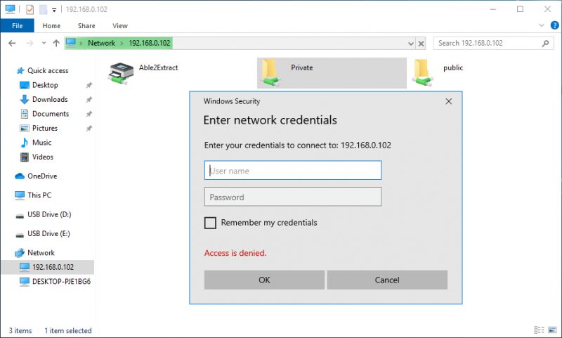 Samba share from Windows